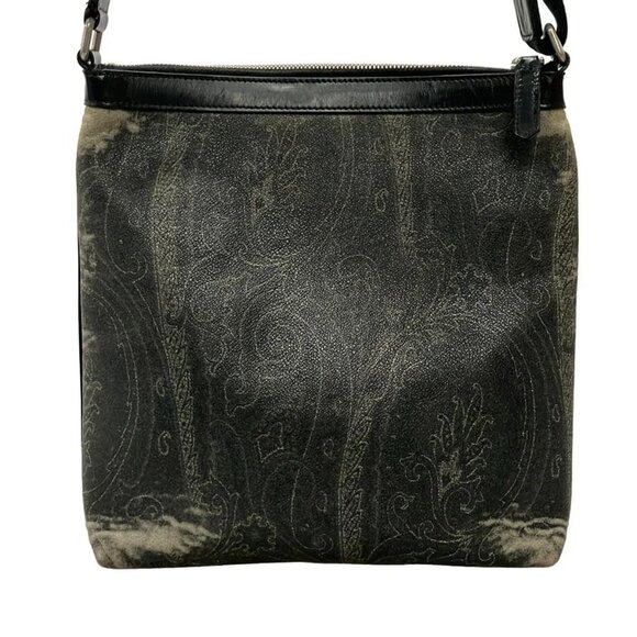 Auth ETRO - Khaki PVC Leather Shoulder Bag - Picture 3 of 14